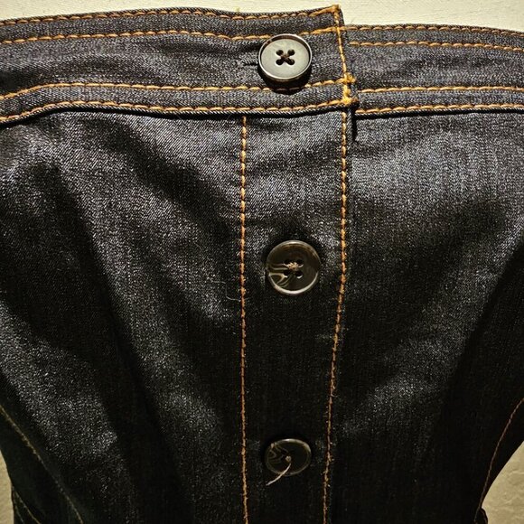 Calvin Klein Women's Denim Button-Front Midi Dress 10P W NEW W OUT Tags - Picture 7 of 10